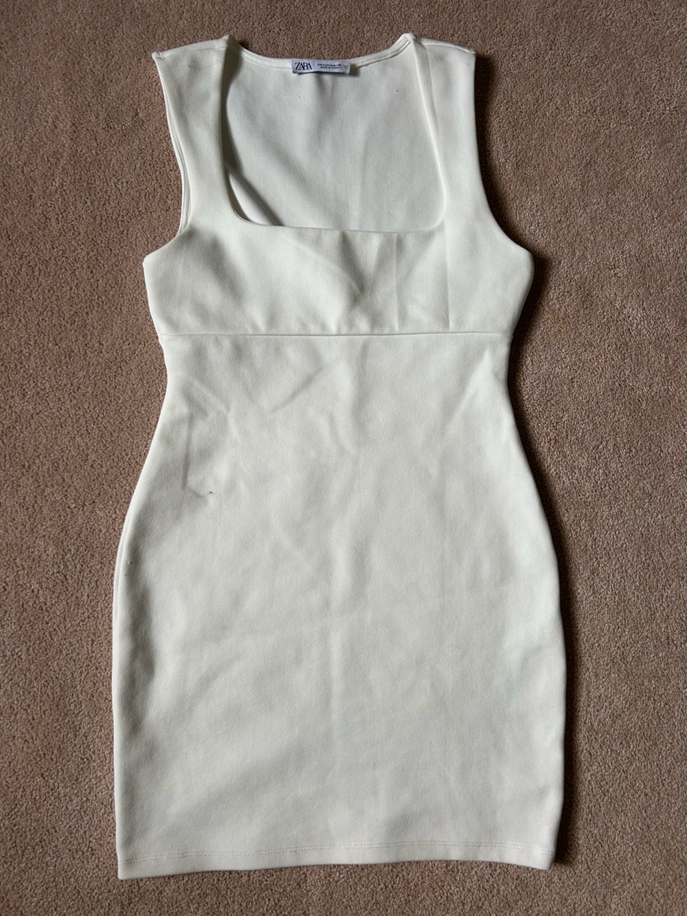 Zara White Sleeveless Dress